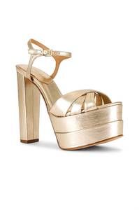 NEW SCHUTZ women's keefa high platform heels in gold